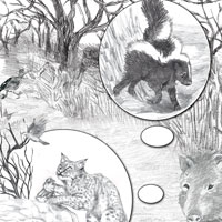 Poison perfume illustration