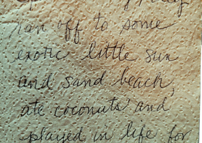 Spontaneously - original Napkin